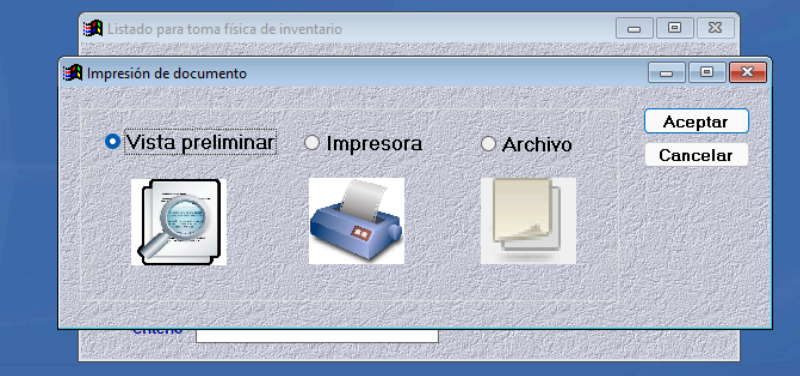 Opciones de impresión